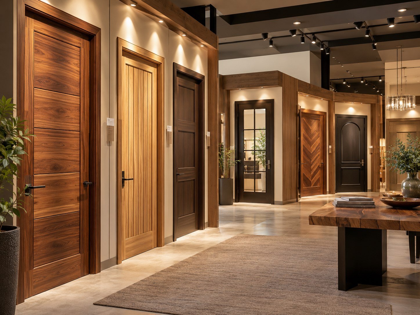 Wooden door showroom