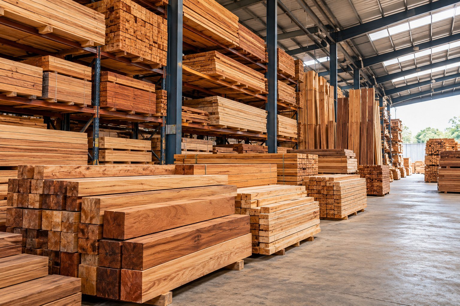 Wood material showroom